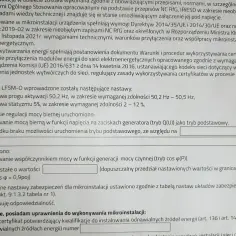 Formularz zgłoszenia mikroinstalacji do Tauron. Potwierdzenie spełnienia wymogów technicznych i posiadania uprawnień.