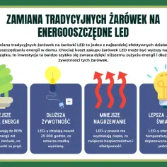 Porównanie żarówek LED i tradycyjnych: mniejsze zużycie energii, dłuższa żywotność, mniejsze nagrzewanie, lepsza jakość światła. Znajdź najtańszego dostawcę prądu i oszczędzaj!