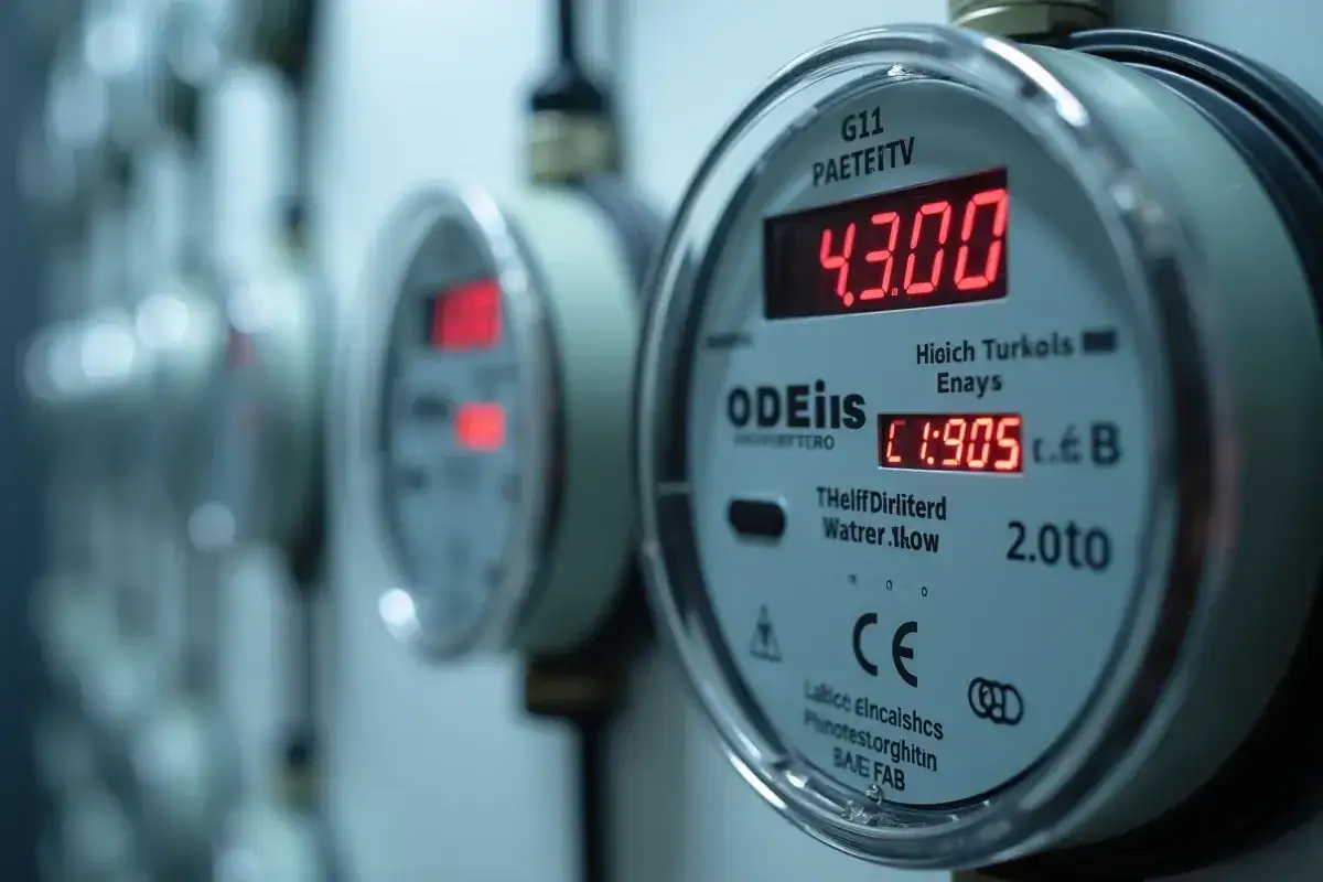 Cyfrowy licznik prądu G11 z odczytem 4.300. Pozwala to łatwo sprawdzić zużycie energii.