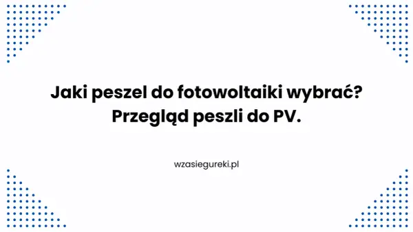 Peszel - Jaki wybrać do instalacji elektrycznej i PV?